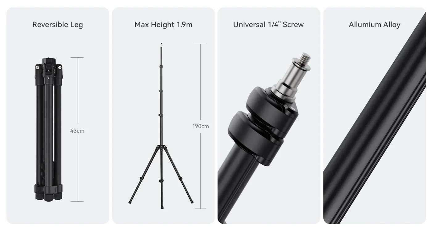 Ulanzi TT43 Photography Light Stand Adjustable Aluminum Tripod thumbnail 2