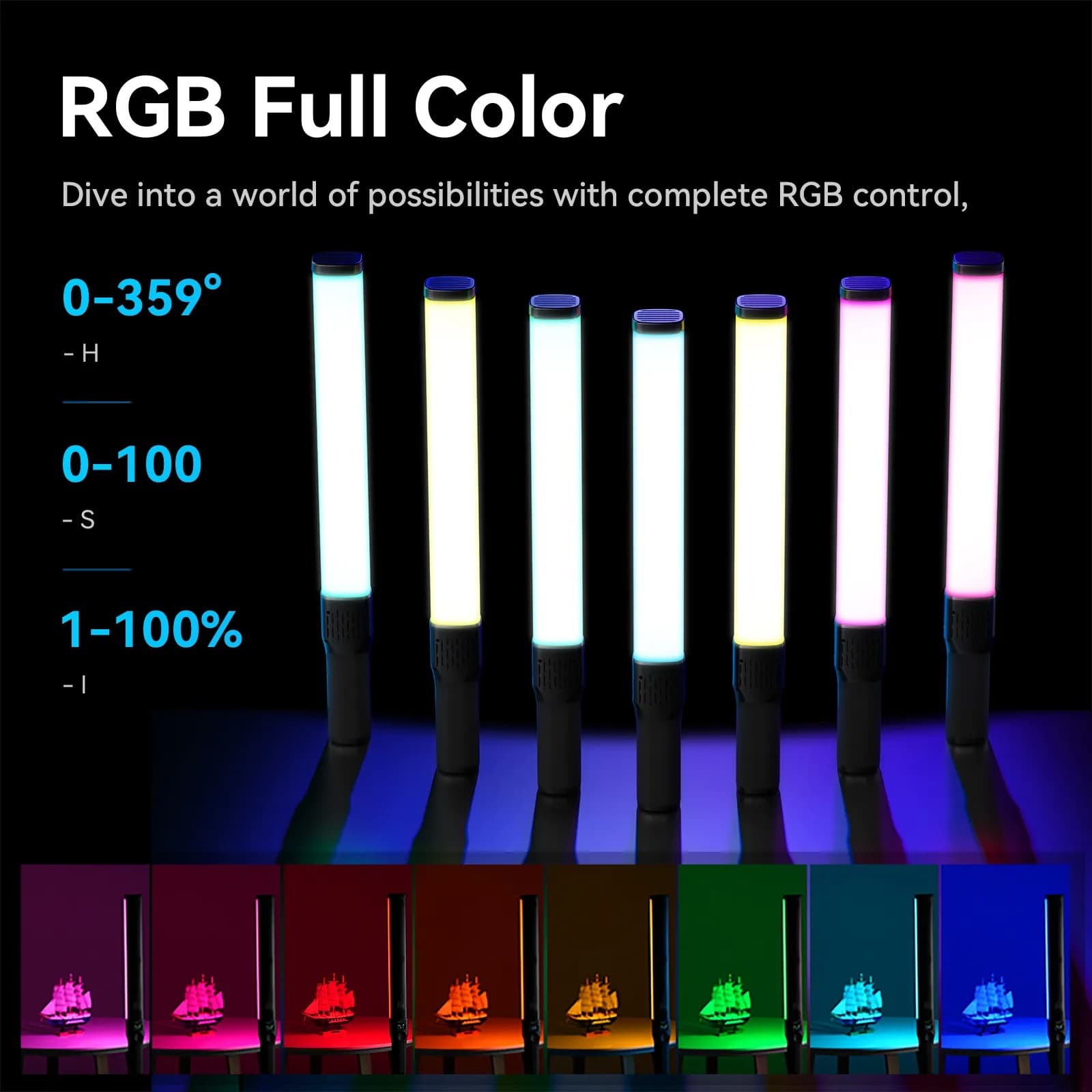 Ulanzi VL360 RGB Light Wand – Pro 38W Video Light thumbnail 3