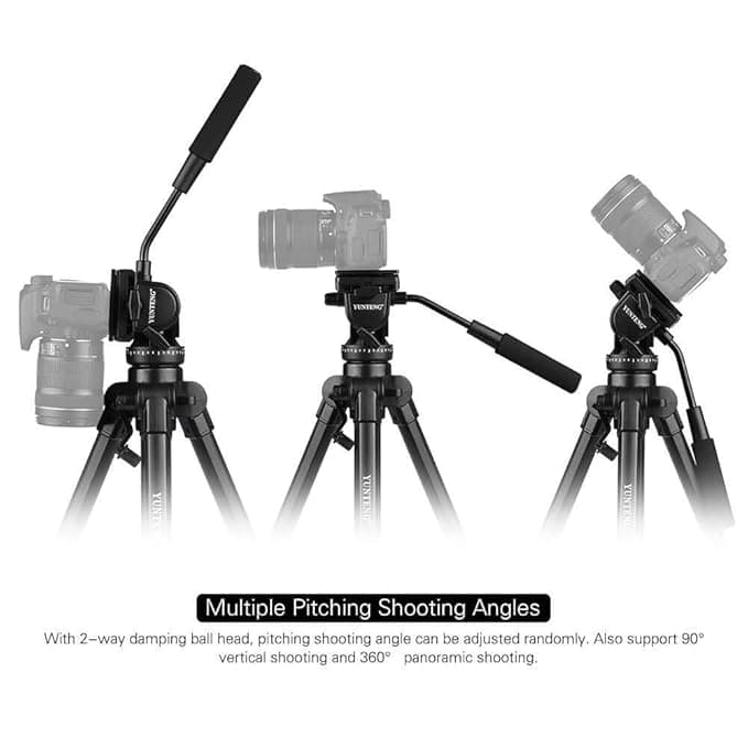 Yunteng VCT-880 Aluminum Camera Tripod with Fluid Pan Head thumbnail 4