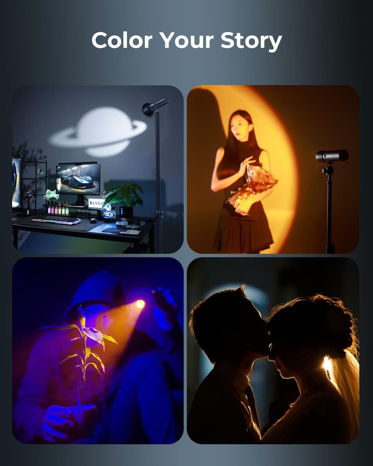 SmallRig RF10C Photography Flashlight – 7500mAh Aluminum Alloy Patterned Ambient Light with 20 Filters thumbnail 6