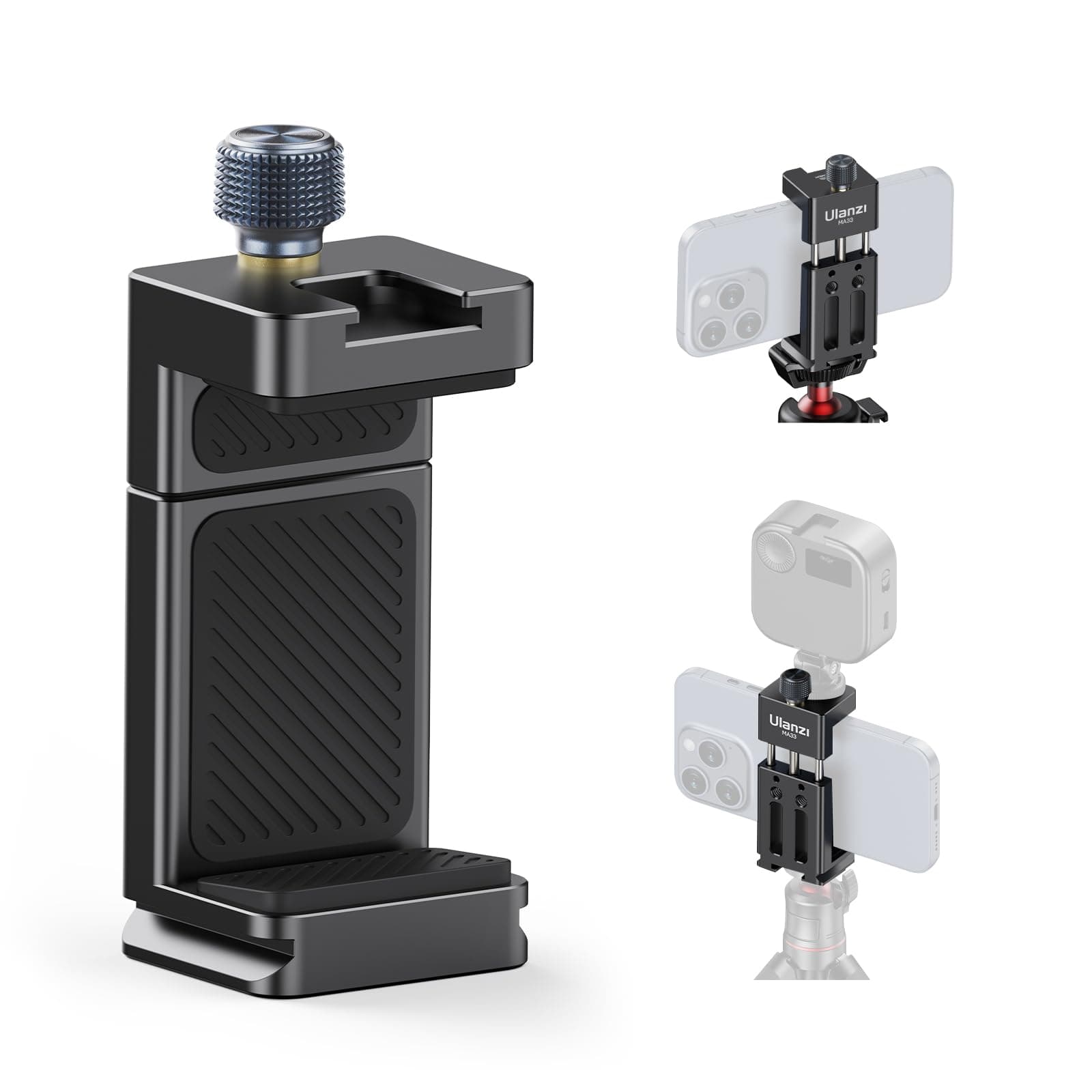 Ulanzi MA33 Metal Phone Mount Holder with Arca & Cold Shoe