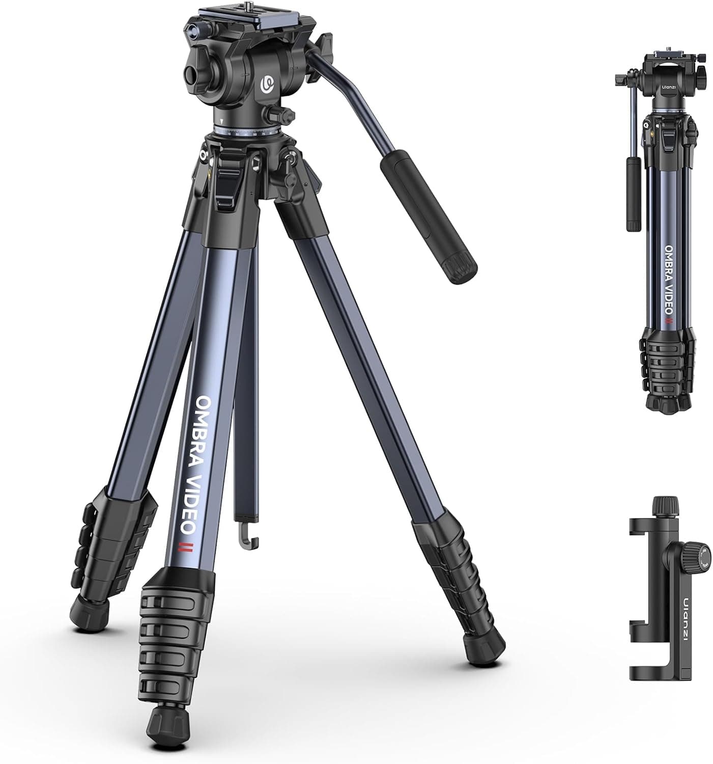 Ulanzi Ombra Video 2 Travel Tripod with Panoramic Ball Head – 1.56m Height, 10kg Load