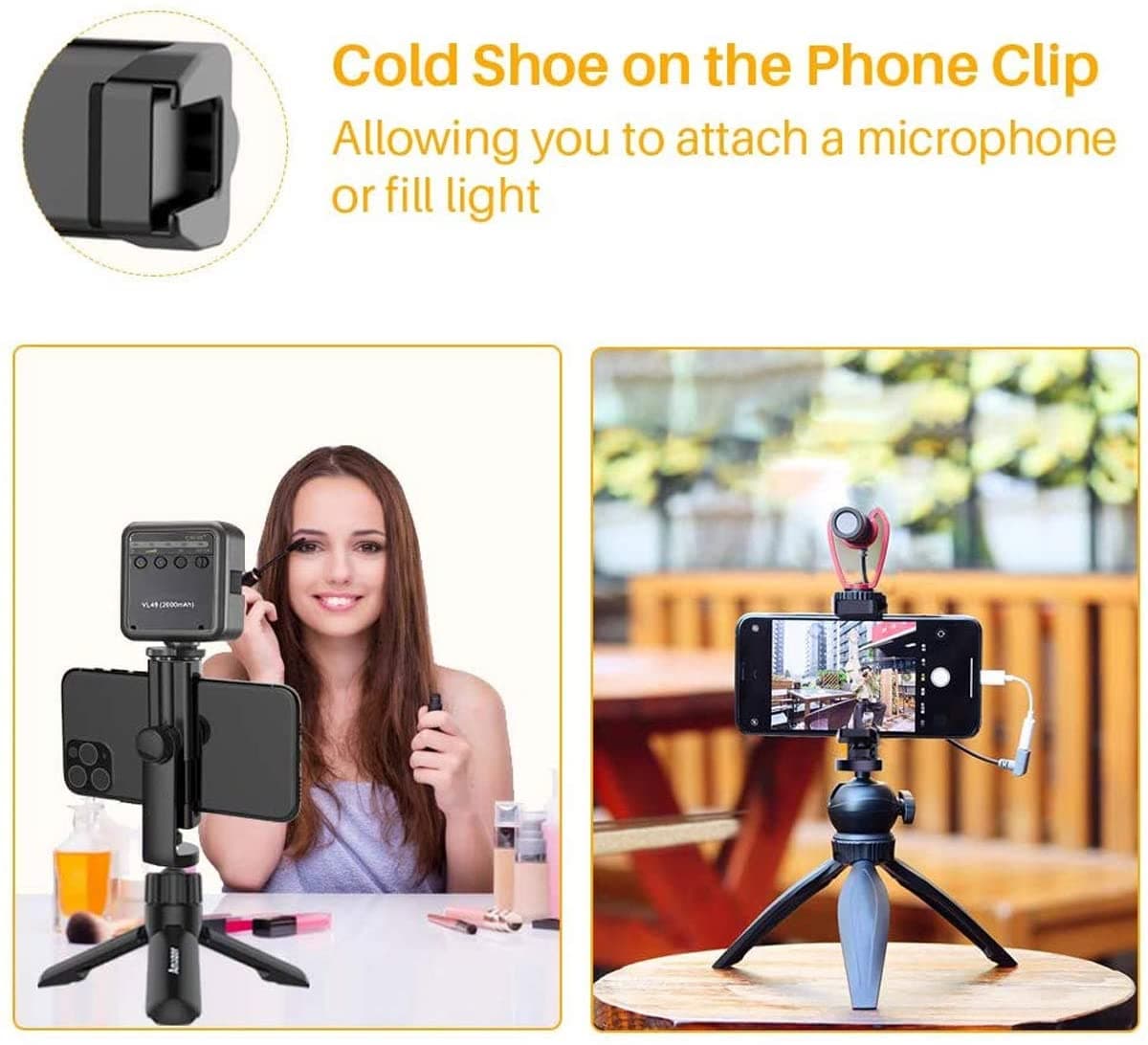 Ulanzi ST-17 Phone Holder Clamp 360° with Cold Shoe thumbnail 4