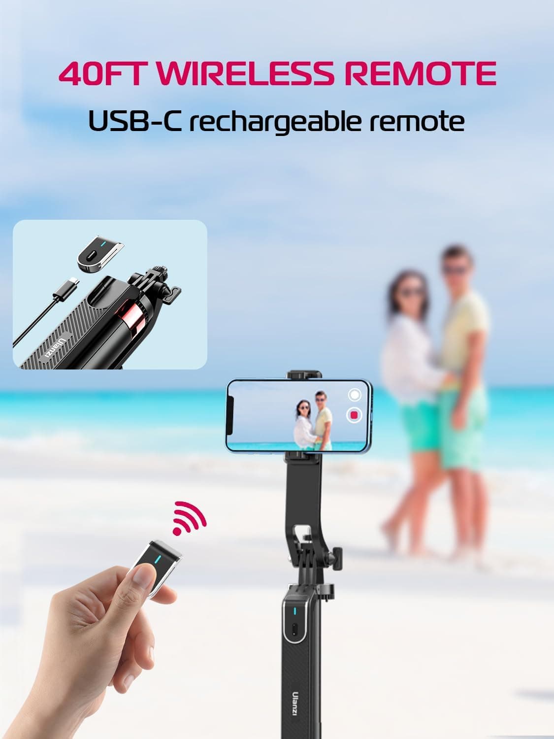 Ulanzi MA09 Selfie Stick Phone Tripod with Wireless Remote thumbnail 4