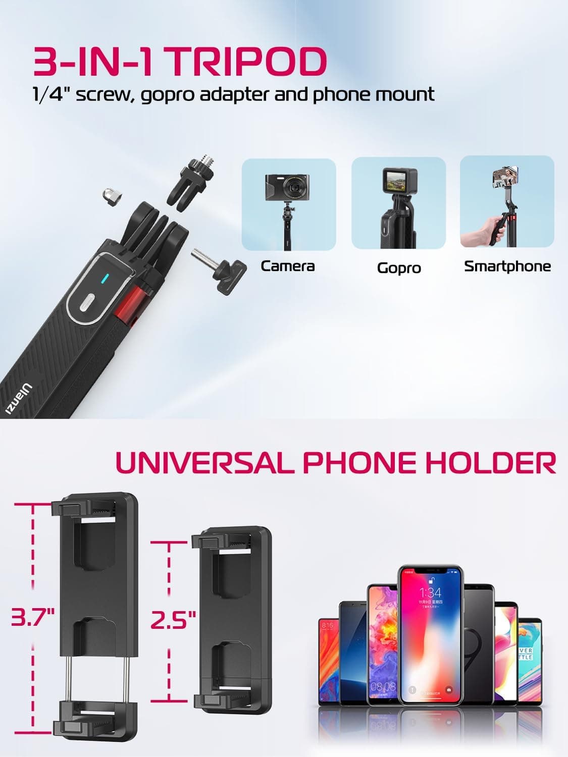 Ulanzi MA09 Selfie Stick Phone Tripod with Wireless Remote thumbnail 5