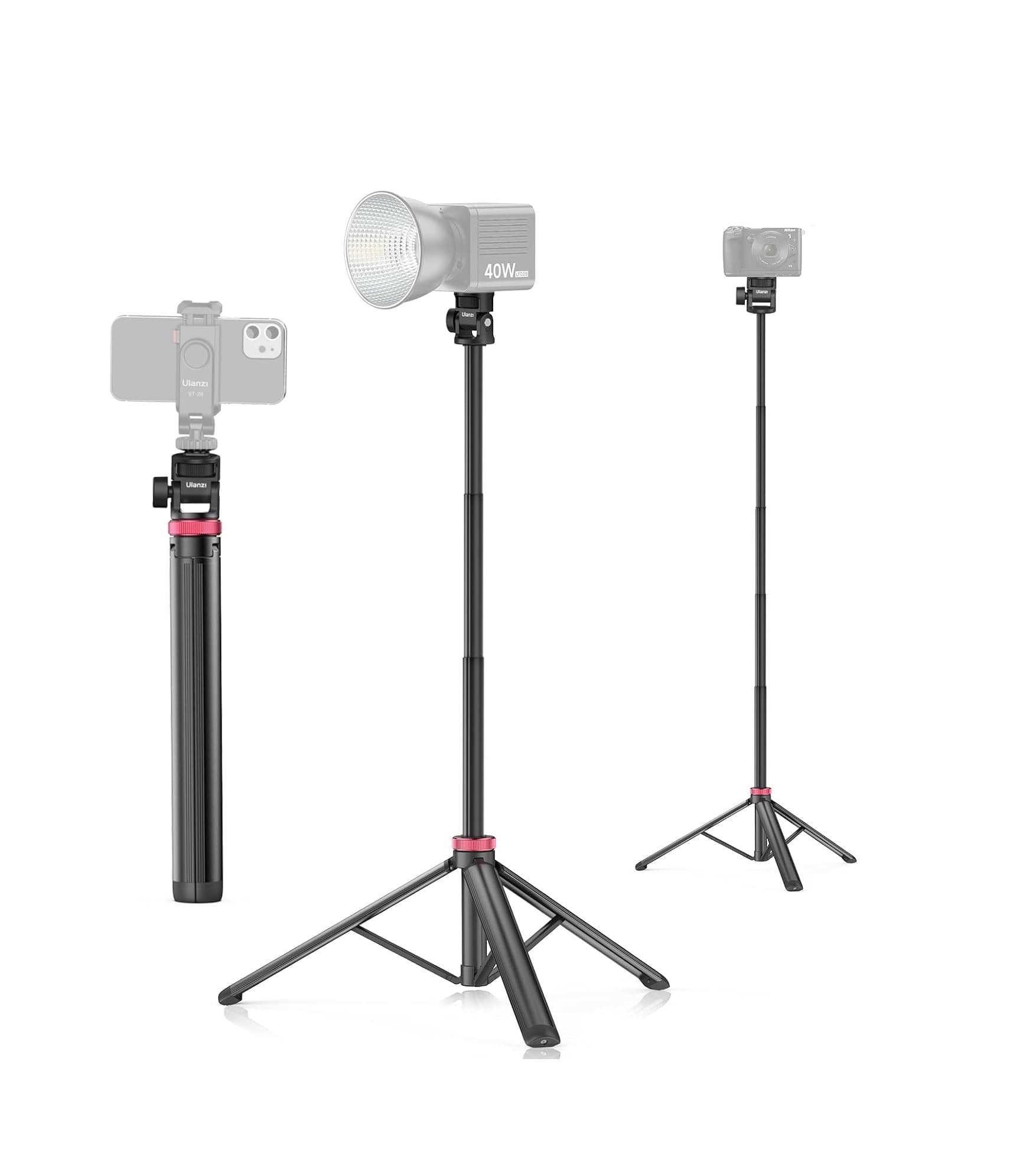Ulanzi MT79 Extendable Light Stand Tripod Aluminum 81" Up to 2.2lb Load
