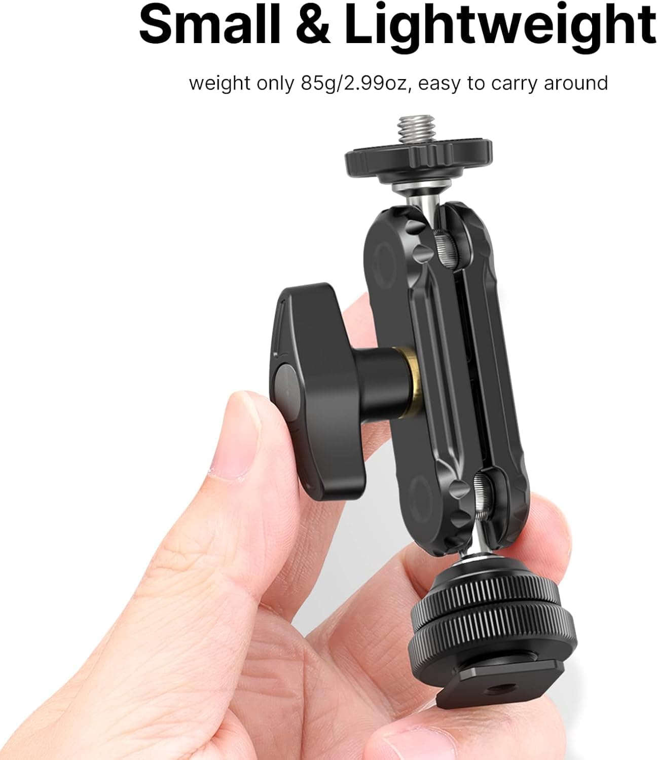 Ulanzi R098 Cold Shoe Mount 360° Dual Ballhead Swivel Bracket thumbnail 4