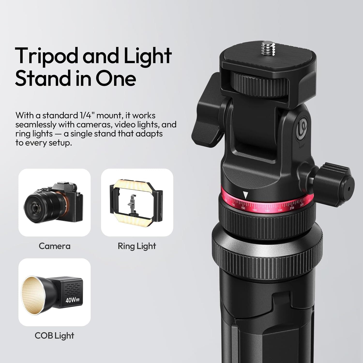 Ulanzi MT80 Aluminum Tripod Stand – 7FT Extendable Camera Phone Tripod for Travel thumbnail 3