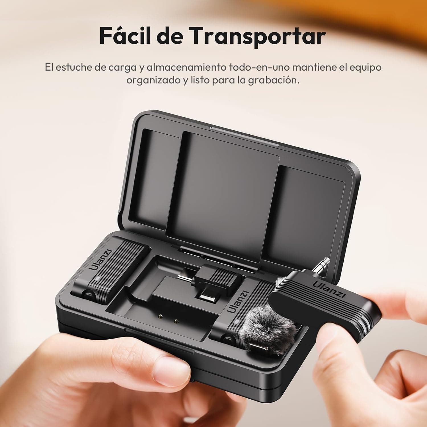 Ulanzi A100 Wireless Microphone – Clear Sound & Compact thumbnail 3