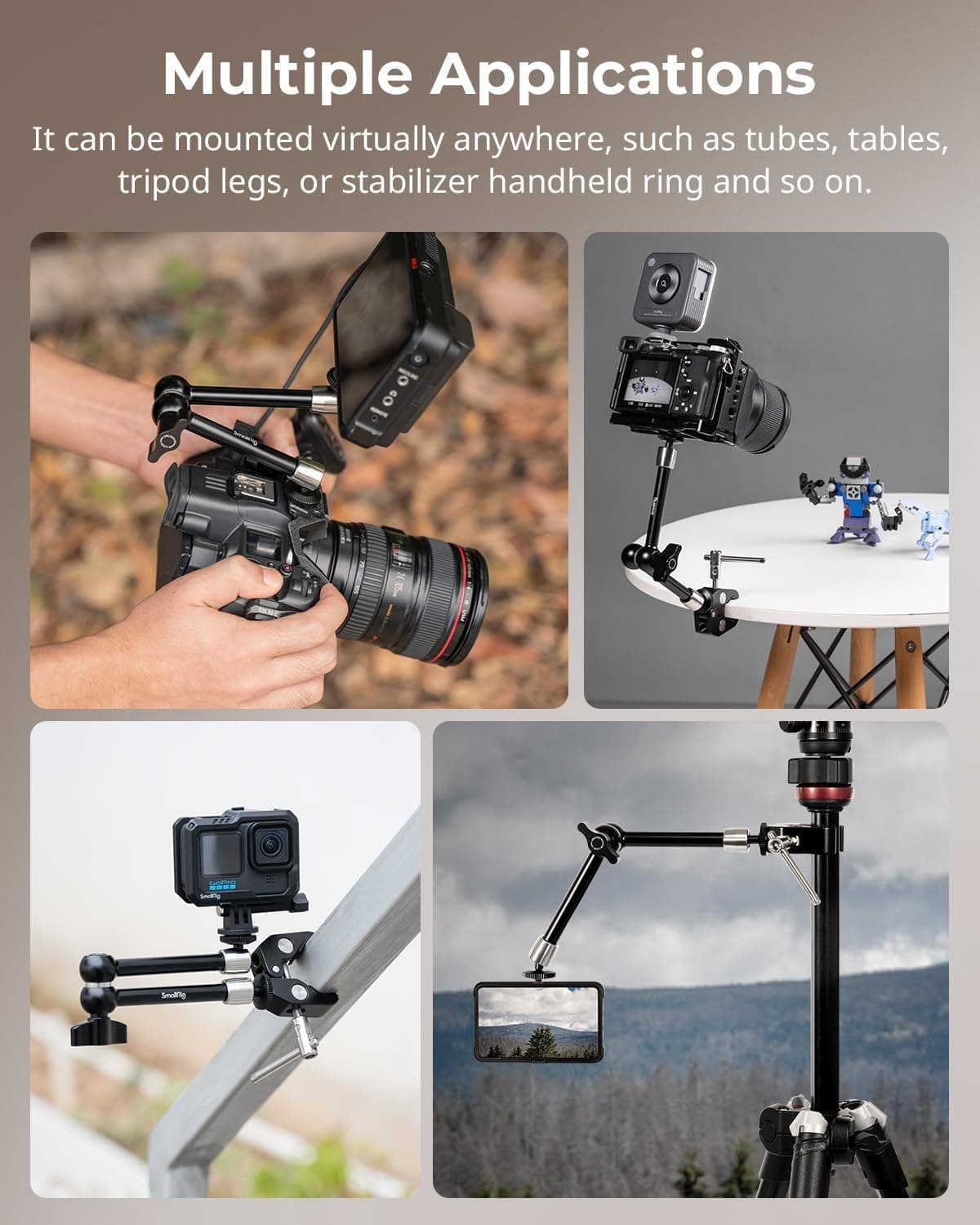 SmallRig 2732 Magic Arm Clamp 9.8” with Super Clamp & Articulating Arm thumbnail 5