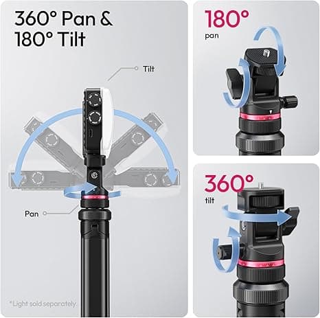 Ulanzi MT80 Aluminum Tripod Stand – 7FT Extendable Camera Phone Tripod for Travel thumbnail 2