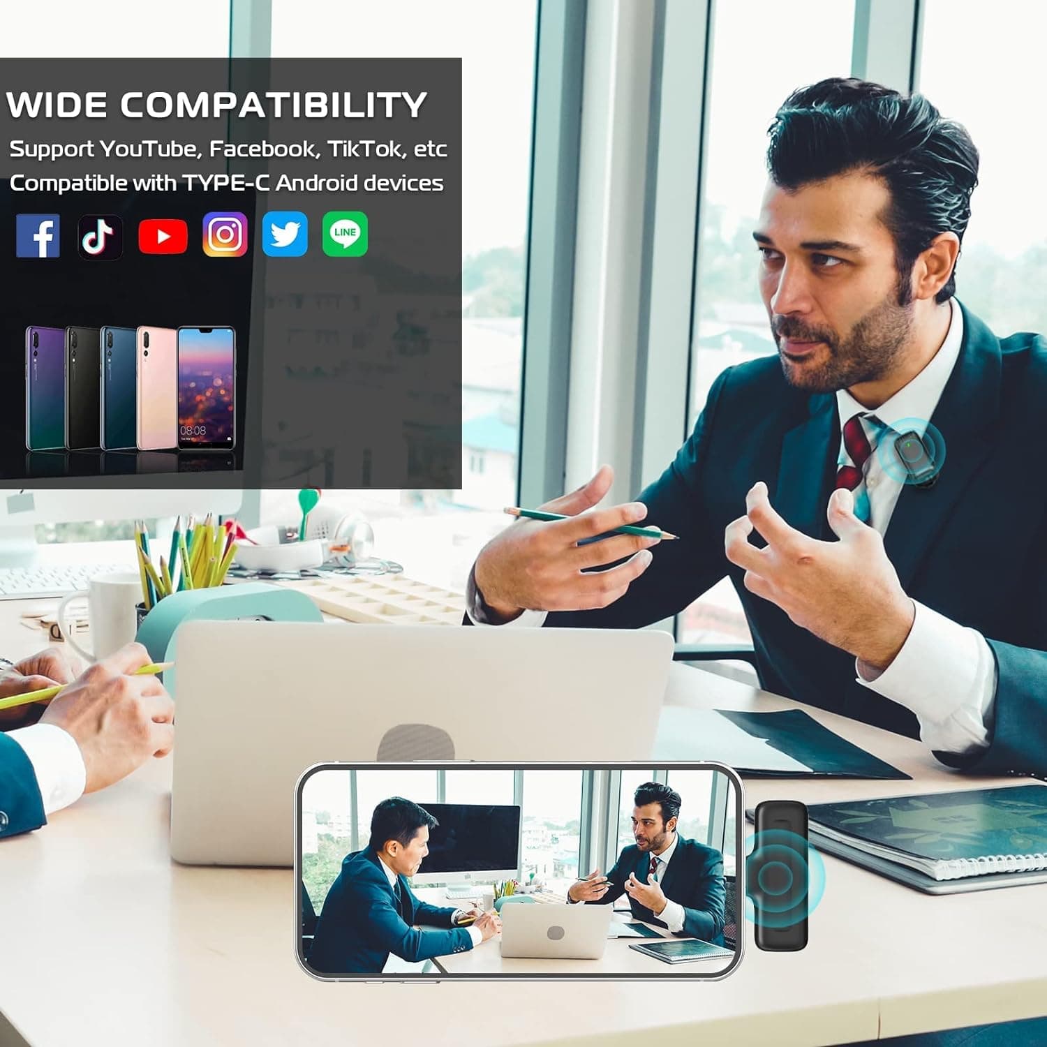 Ulanzi J12 Wireless Microphone Combo – Clear Sound Anywhere thumbnail 3