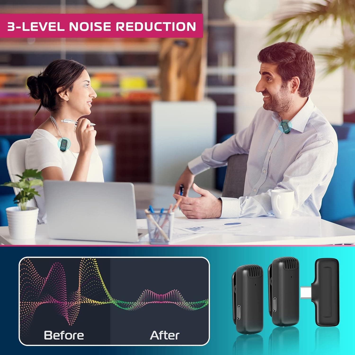Ulanzi J12 Wireless Microphone Combo – Clear Sound Anywhere thumbnail 4