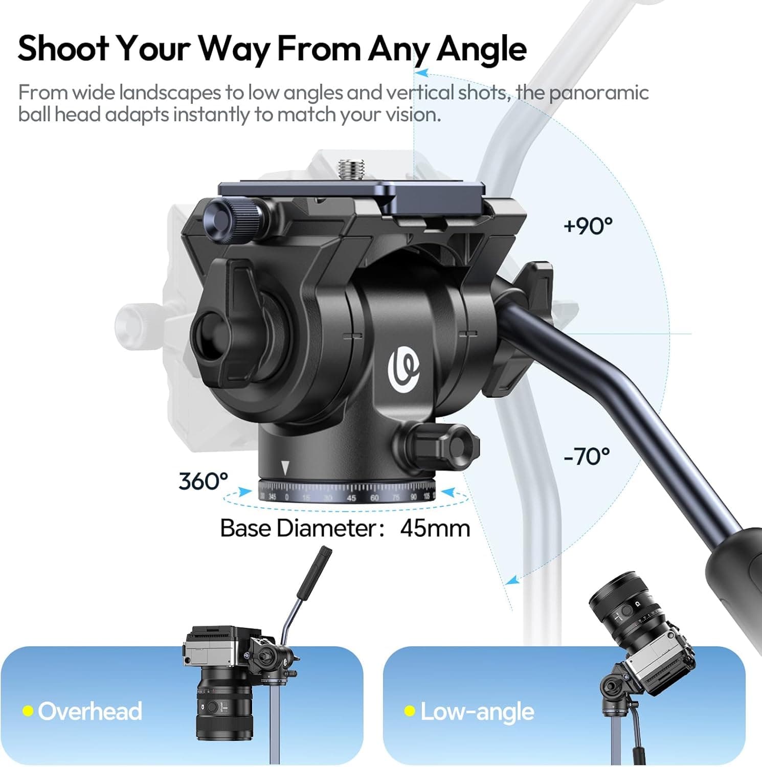 Ulanzi Ombra Video 2 Travel Tripod with Panoramic Ball Head – 1.56m Height, 10kg Load thumbnail 4