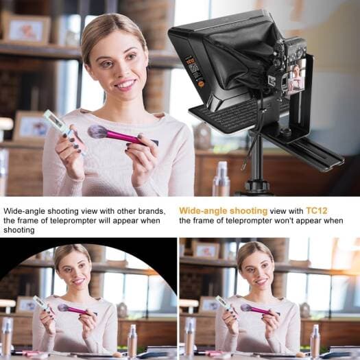 LENSGO TC12 Teleprompter for iPad, Tablet & DSLR Cameras with Remote thumbnail 3