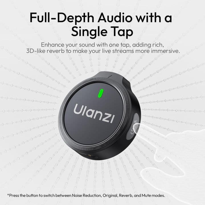Ulanzi A21 Wireless Microphone – USB-C AI Noise Cancel Mic thumbnail 2