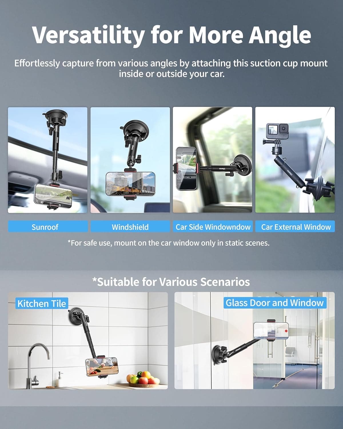 Ulanzi ZJ01 Camera Suction Cup Mount Stable 360° Pro Grip thumbnail 5