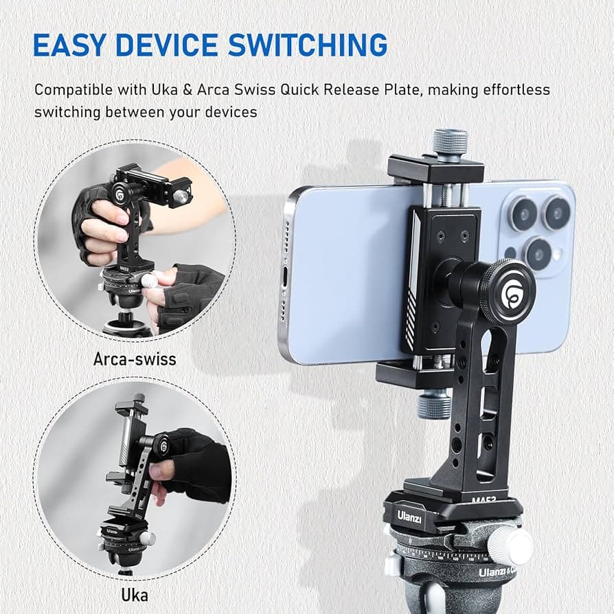 Ulanzi MA53 Metal Phone Mount Holder Arca Swiss 360° Pro Rig thumbnail 4