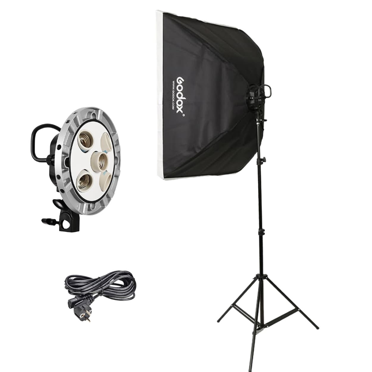 Godox TL-5 Multi-Holder Softbox Light Kit with Stand (60×60cm) Powerful Studio Lighting thumbnail 4