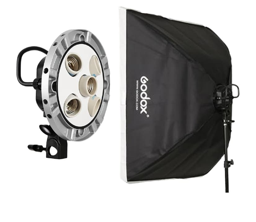 Godox TL-5 Multi-Holder Softbox Light Kit with Stand (60×60cm) Powerful Studio Lighting thumbnail 3