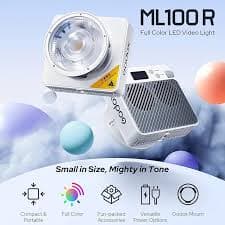 Godox ML100R RGB LED Video Light 1800K–10000K Portable Portable Full Color Power thumbnail 2