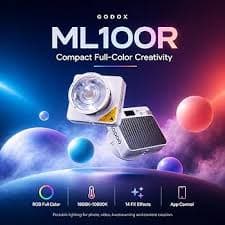 Godox ML100R RGB LED Video Light 1800K–10000K Portable Portable Full Color Power thumbnail 5