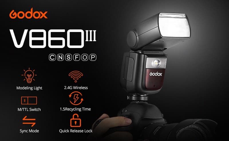 Godox V860III TTL Li-Ion Flash Kit - Powerful Pro Speedlite thumbnail 2