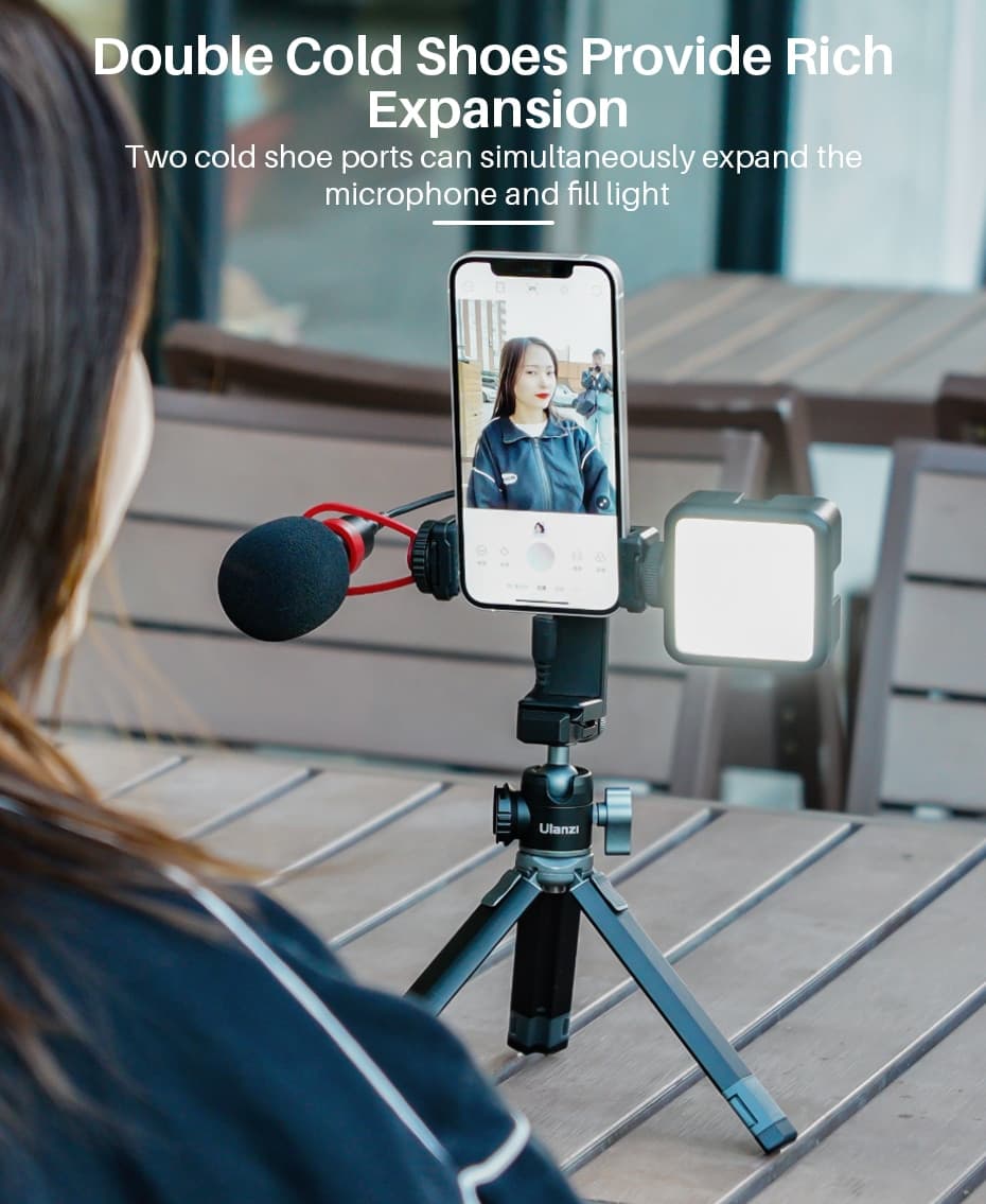 Ulanzi ST22 Phone Tripod Adapter Mount with Dual Cold Shoe thumbnail 2