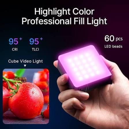Ulanzi VL49 Pro RGB Video Light Mini Rechargeable 360° Full Color Portable LED Panel thumbnail 6