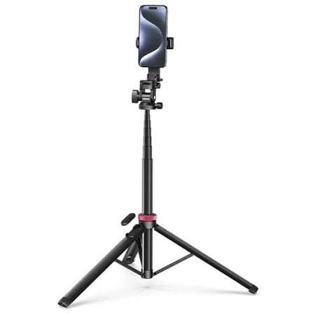 Ulanzi MT78 Extendable Phone Tripod – 72.83” Tall, 360° Ball Head, Cold Shoe for Smartphone & Camera thumbnail 2