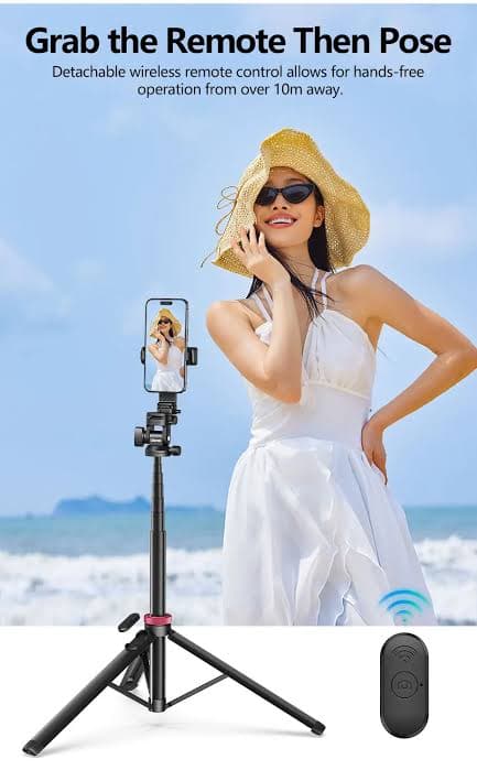 Ulanzi MT78 Extendable Phone Tripod – 72.83” Tall, 360° Ball Head, Cold Shoe for Smartphone & Camera thumbnail 5