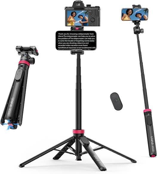 Ulanzi MT44B Auto Pop Open Phone Tripod with Remote & Dual Mount for Phone & Camera
