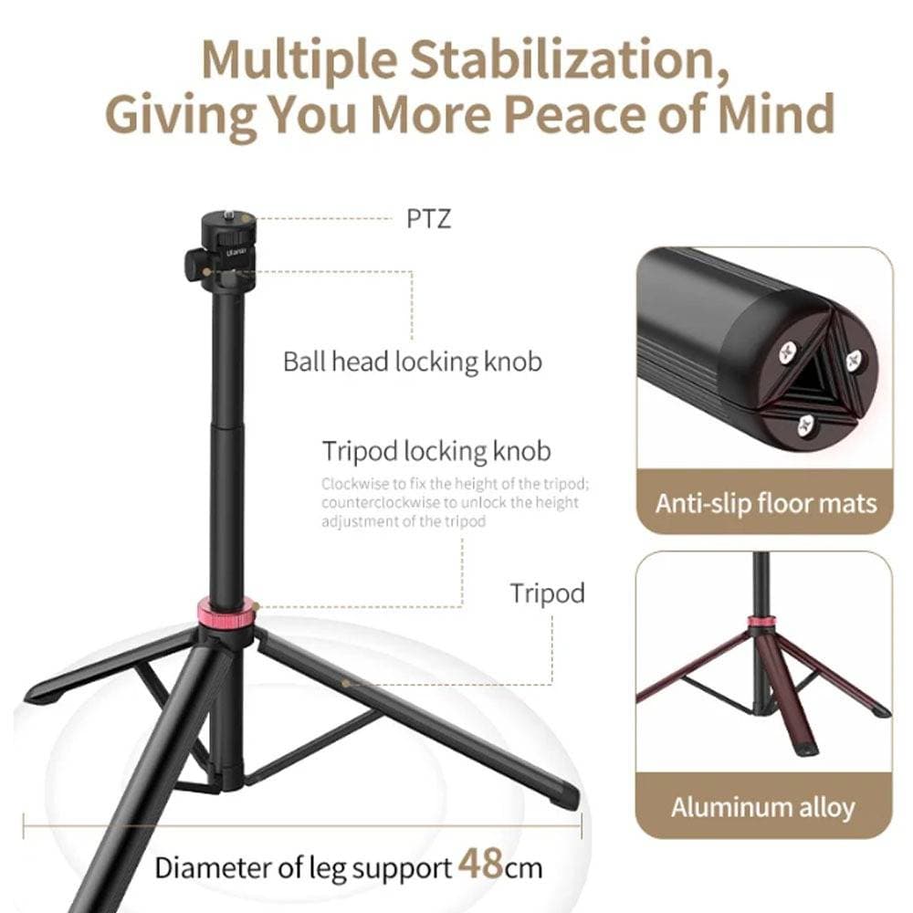 Ulanzi MT79 Extendable Light Stand Tripod Aluminum 81" Up to 2.2lb Load thumbnail 5