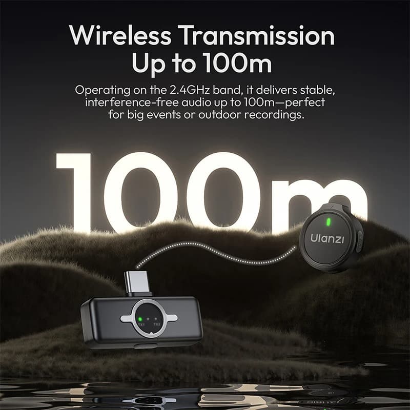 Ulanzi A21 Wireless Microphone – USB-C AI Noise Cancel Mic thumbnail 6