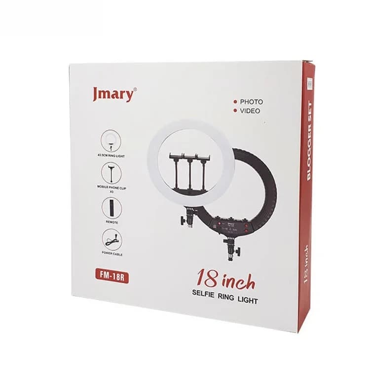 Jmary Ring Light 18 Inch FM-18R Selfie LED Light With Stand & Remote thumbnail 5